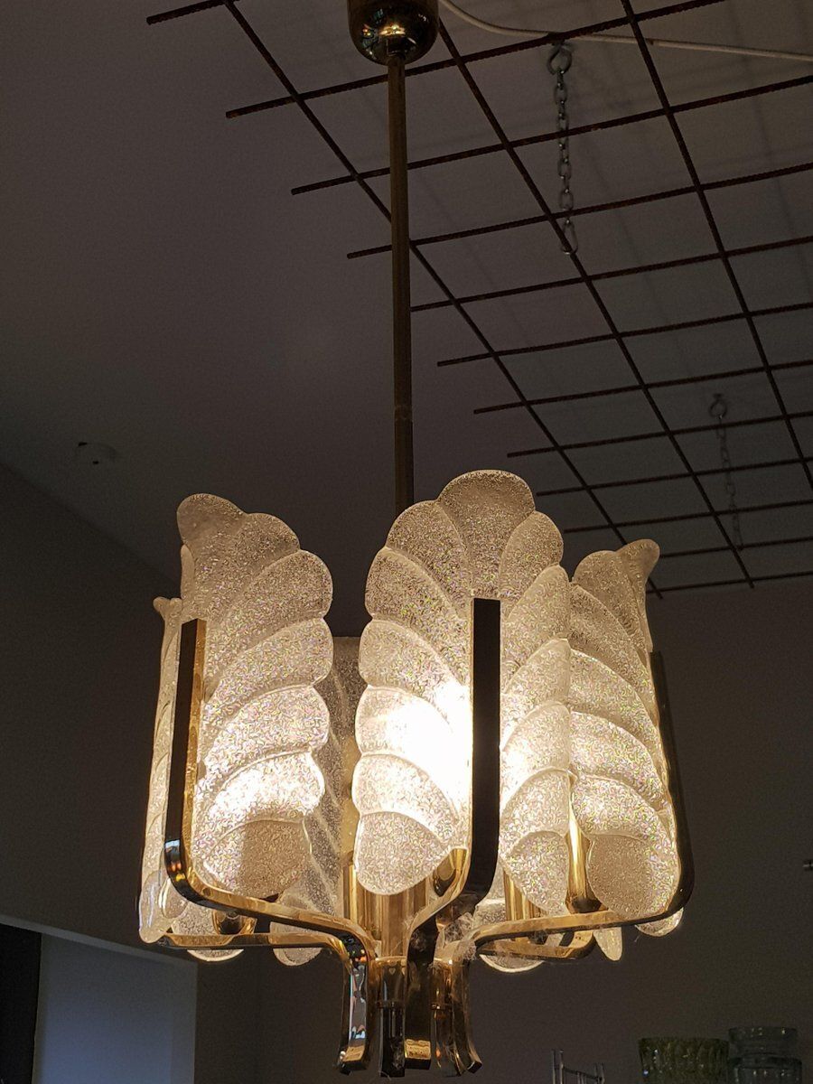 Brass Ceiling Lamp By Carl Fagerlund And Orrefors For Jbs, 1960s photo furniture