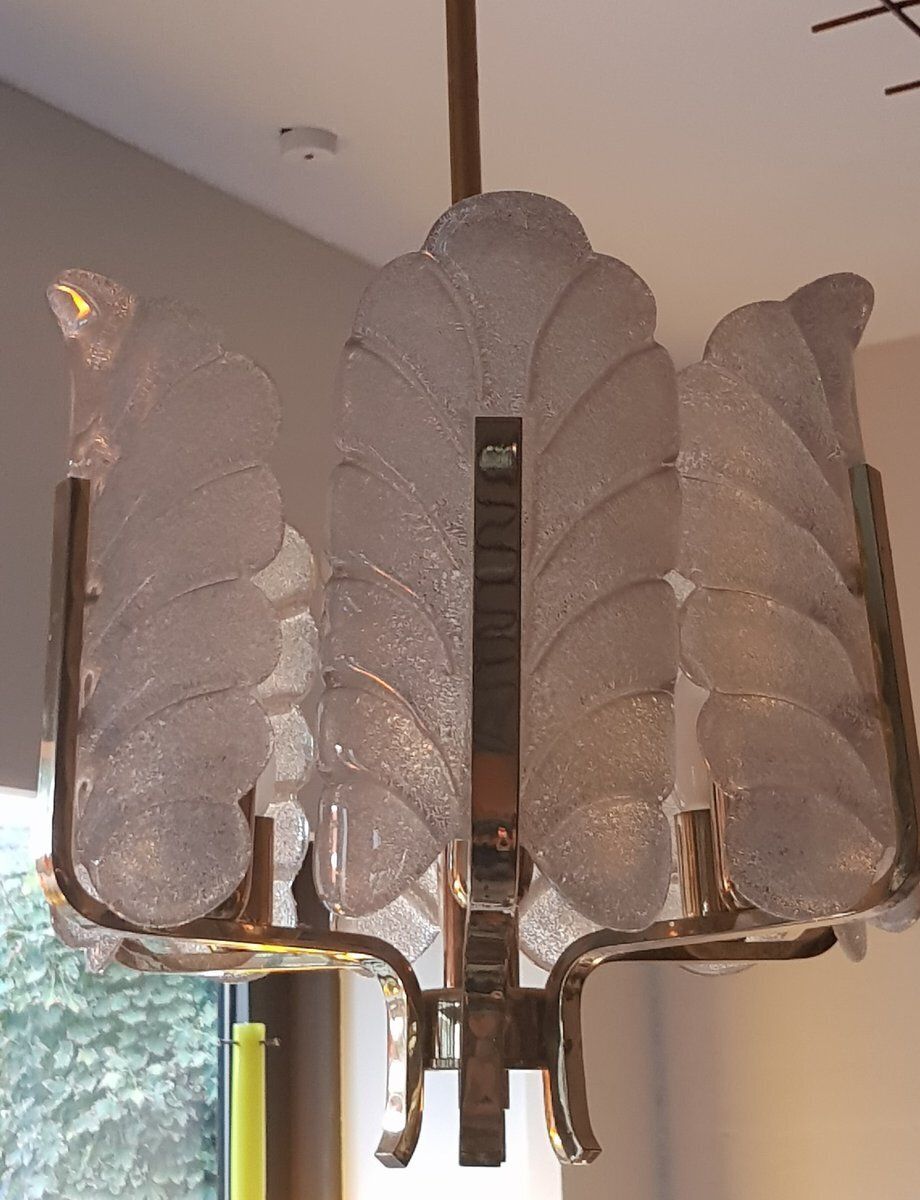 Brass Ceiling Lamp By Carl Fagerlund And Orrefors For Jbs, 1960s photo Lighting