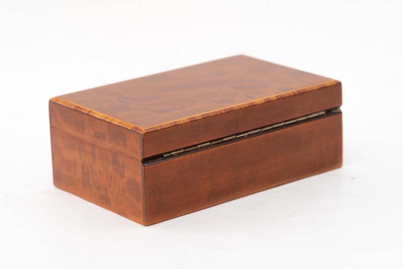 Art Deco Nut Veneer Jewelry Boxes With Inlay On The Edge Vienna Around 1920s photo vinterior