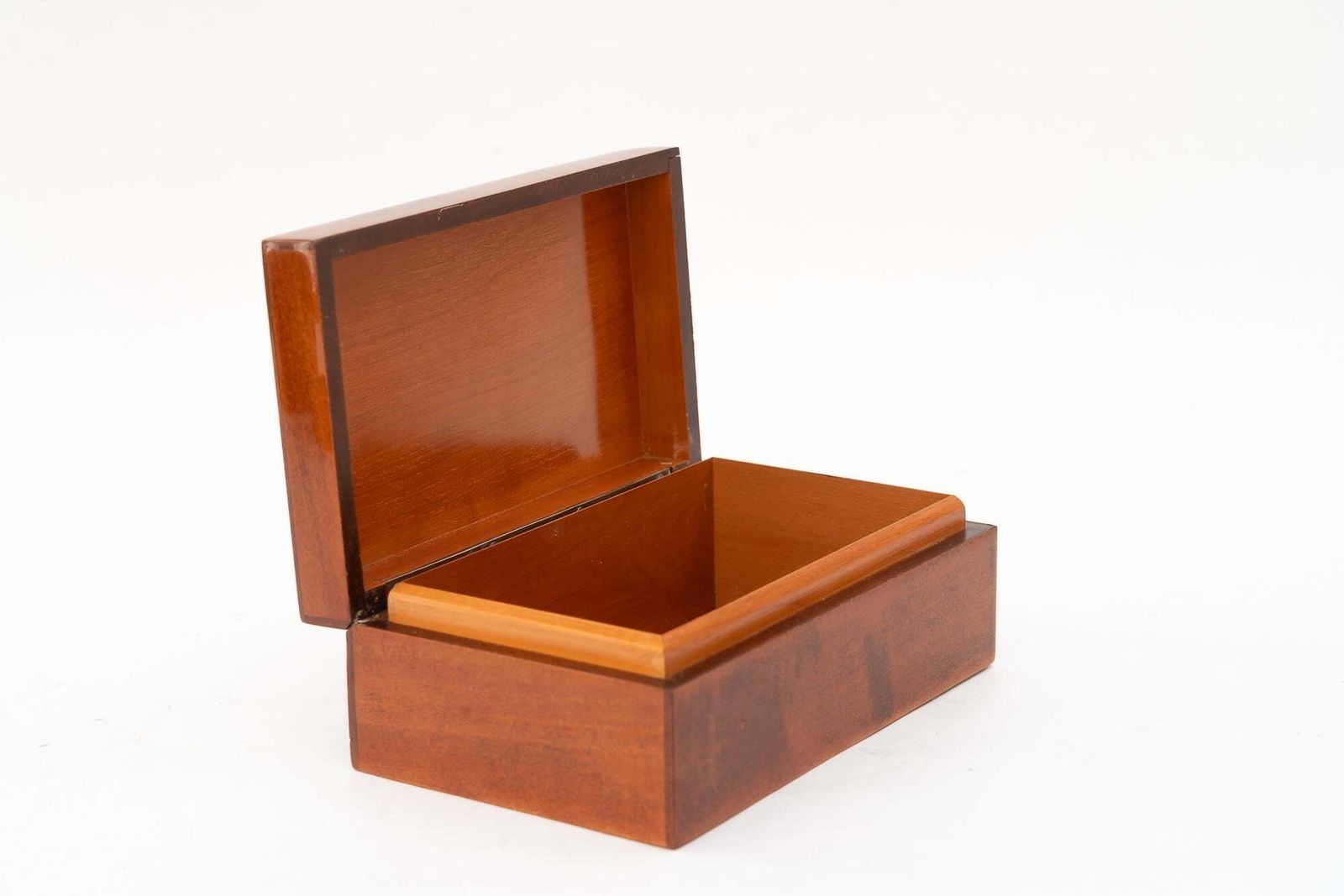 230.0 Art Deco Nut Veneer Jewelry Boxes With Inlay On The Edge Vienna Around 1920s photo