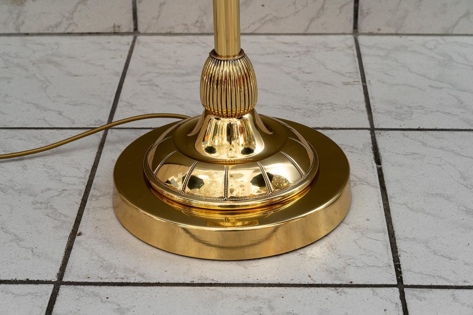 Adjustable Art Deco Floor Lamp With Original Opal Glass Shade Vienna Around 1920 photo furniture
