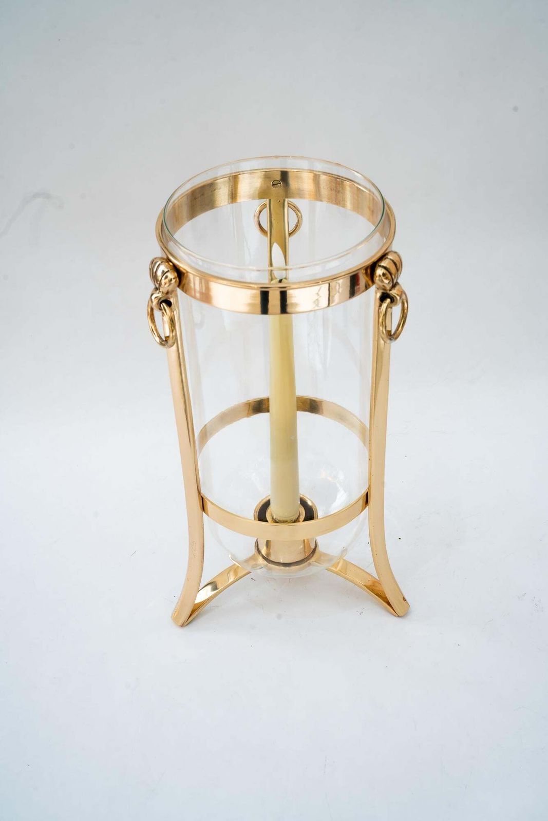 Bronze Balcony Candle Lantern With Glass Vienna Around 1960s photo for sale