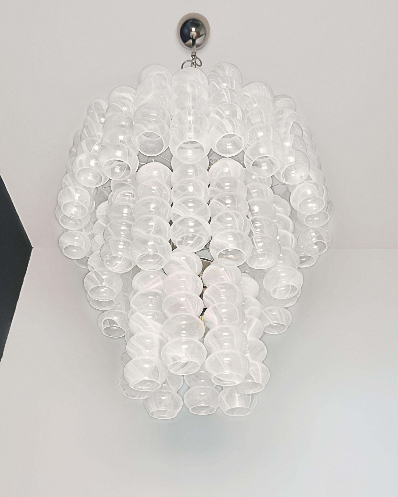 Italian Chandelier In Murano Glass, 1980s photo vintage