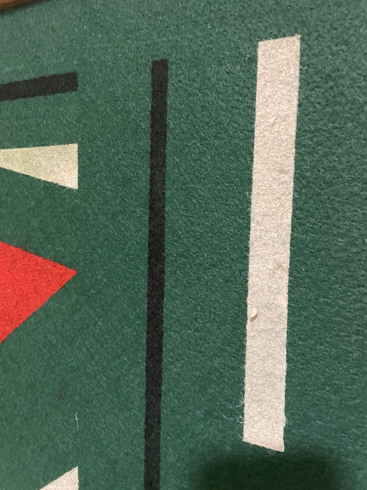 photo buy Large Mid Century Modernist  Abstract Oil Painting On Felt 1980s Signed German?