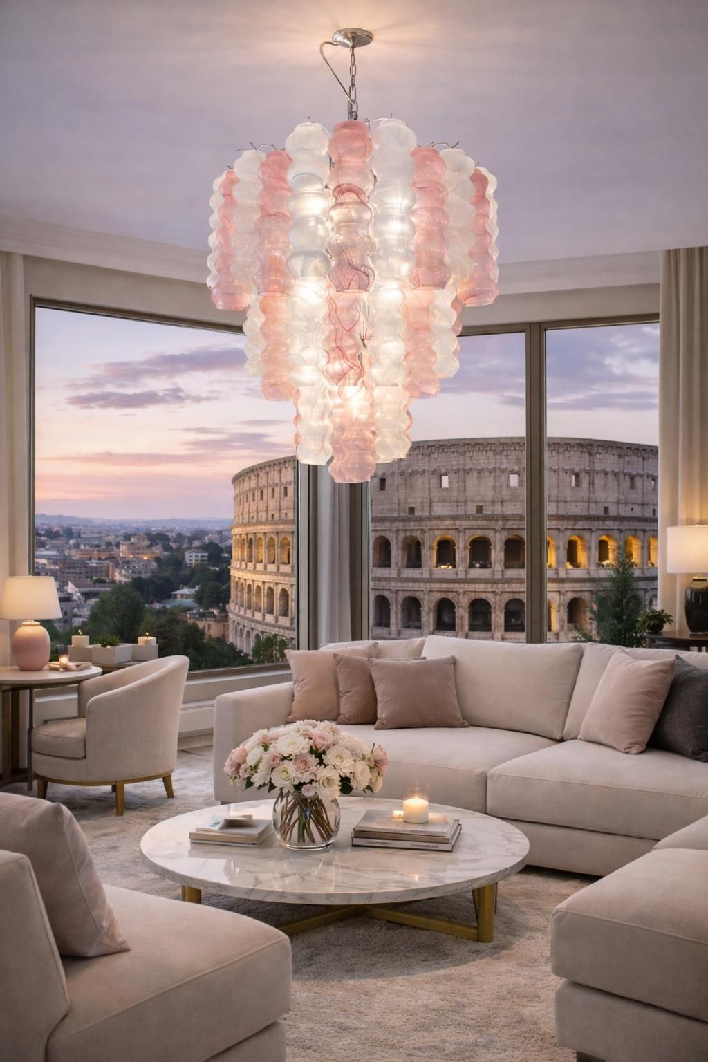 Italian Chandelier In Murano Glass, 1980s photo 2309.0