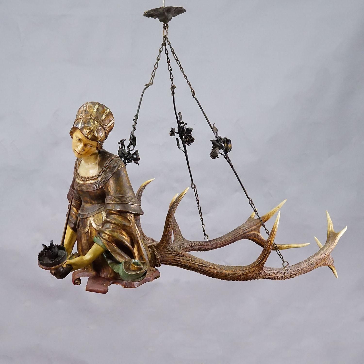 Antique Lusterweibchen Depicting Lucretia, Germany 1900 photo furniture