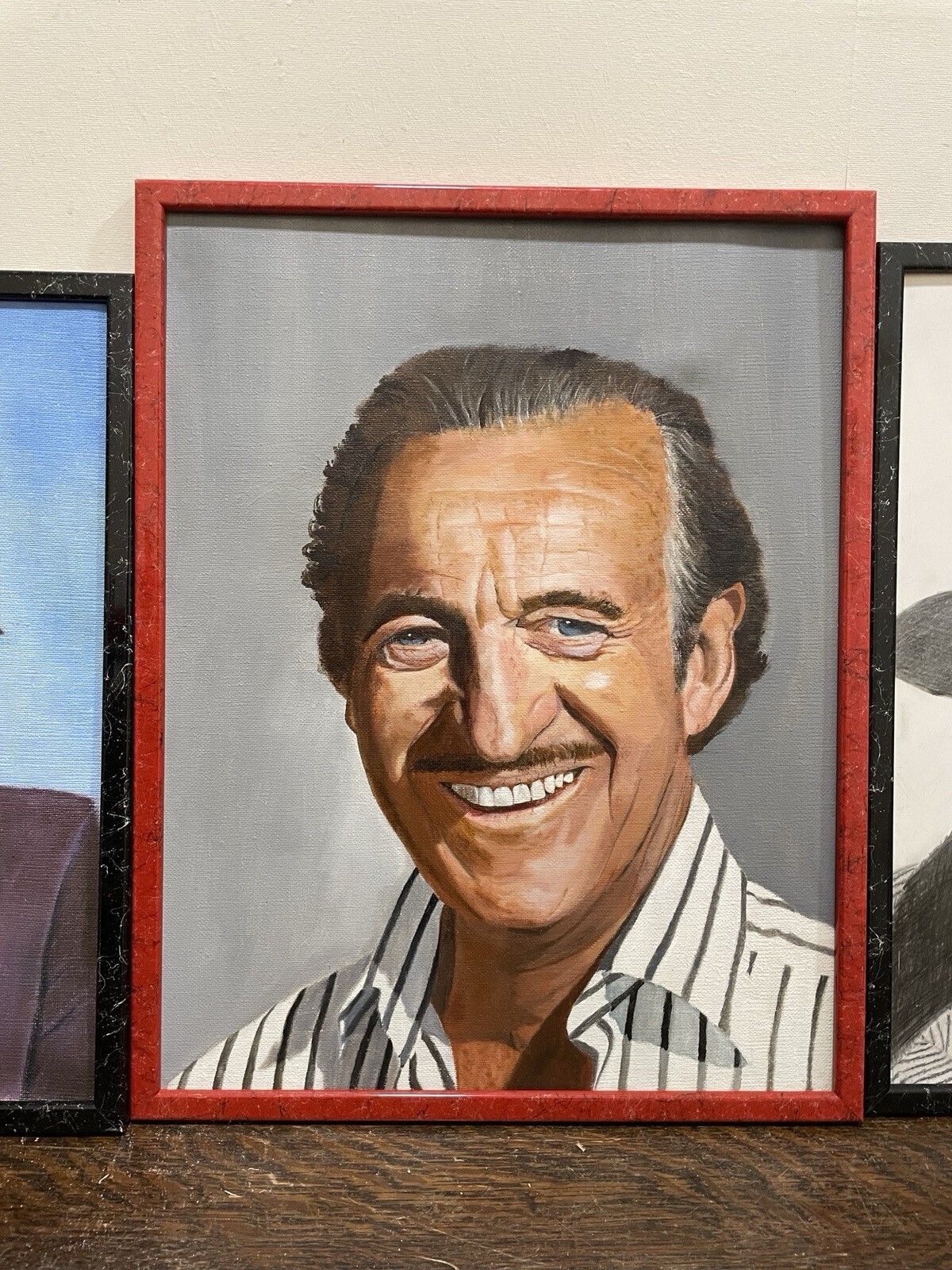 3x Vintage Oil Paintings/ Drawings Movie Flim Bogart Niven ? Hilton Kenworthy photo buy
