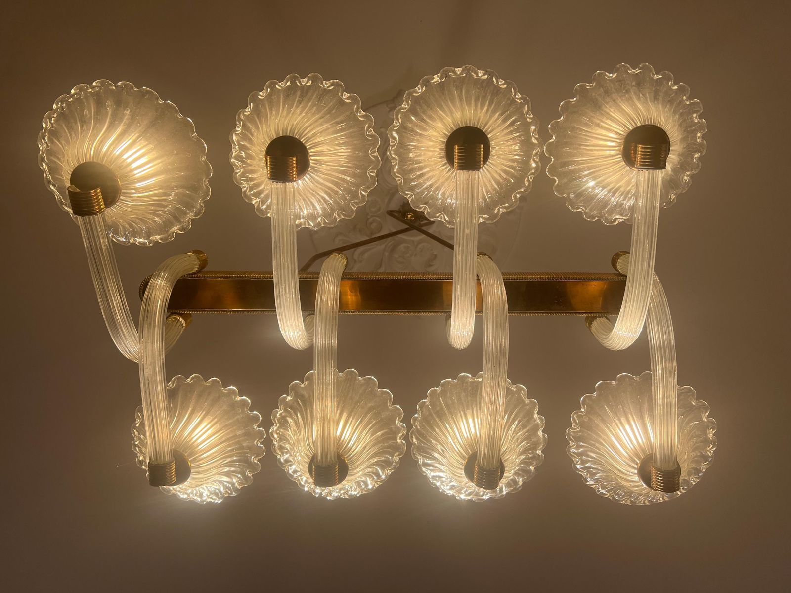 photo vinterior Chandelier By Barovier & Toso, Murano, 1940s