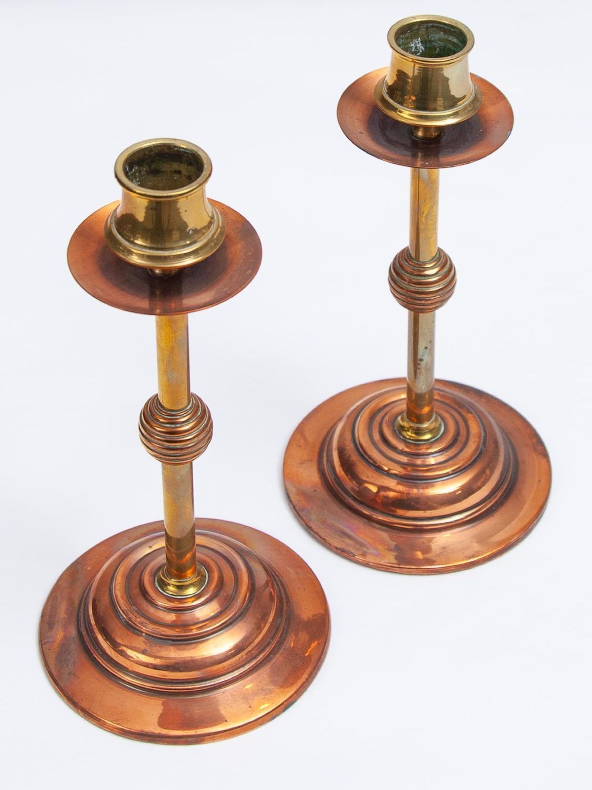 photo furniture Set Of Two Candlesticks Arts And Crafts, 1900, England