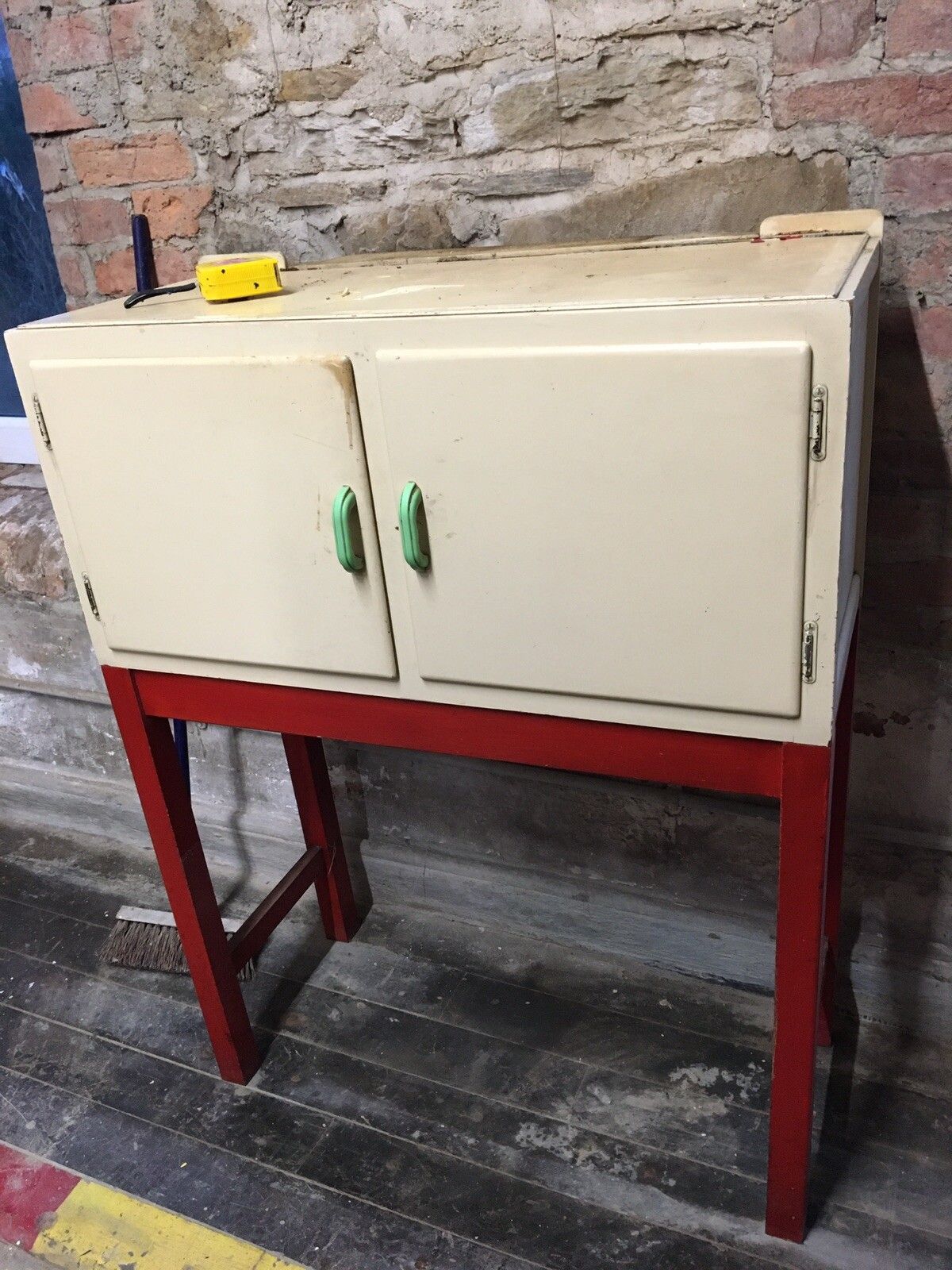 Vintage 1950s Art Deco Tall Kitchen Cabinet Unusual Retro Mid Century Sideboard photo 79.0