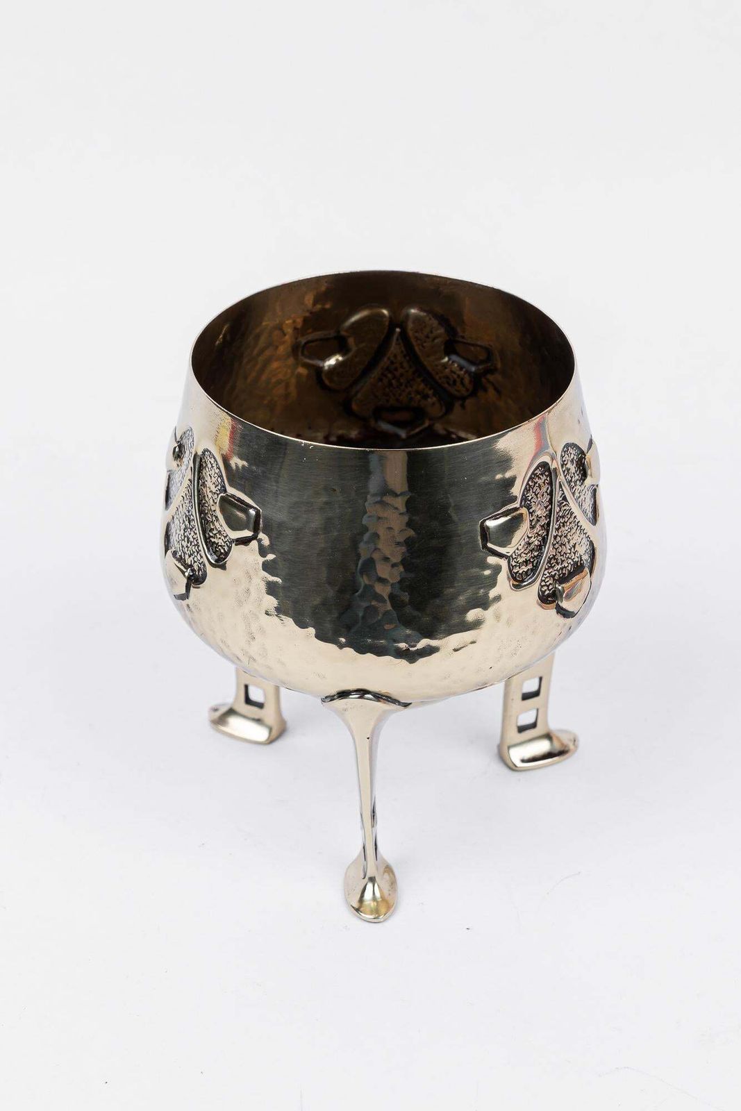 Small Hammered Art Deco Flower Pot, Vienna, Circa 1920s photo Home Decor