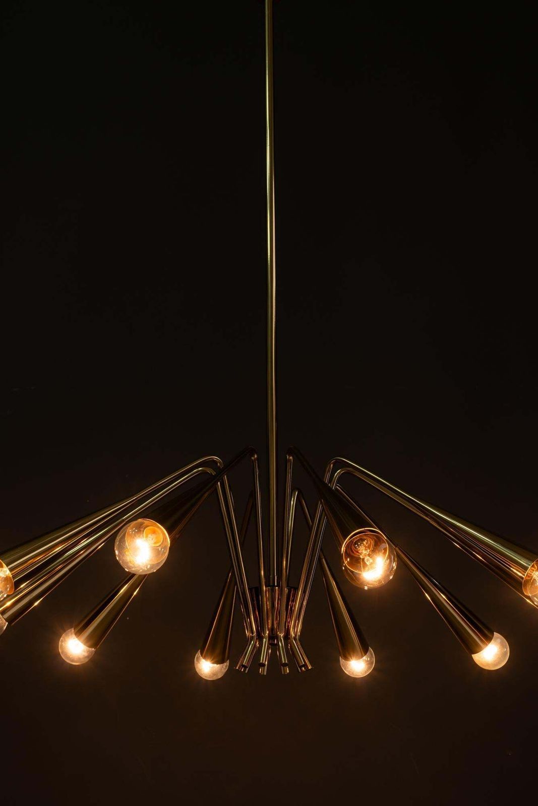 photo vintage 10 Arm Rupert Nikoll Chandelier Around 1960s