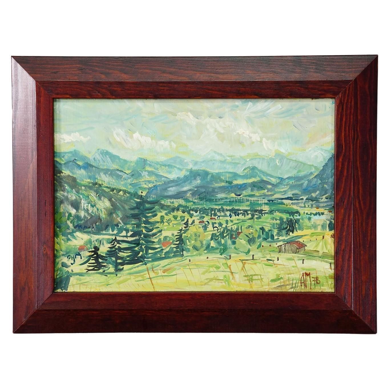 Bad Tölz, Gaißach, 1978 – Oil Painting By Alexander Michael