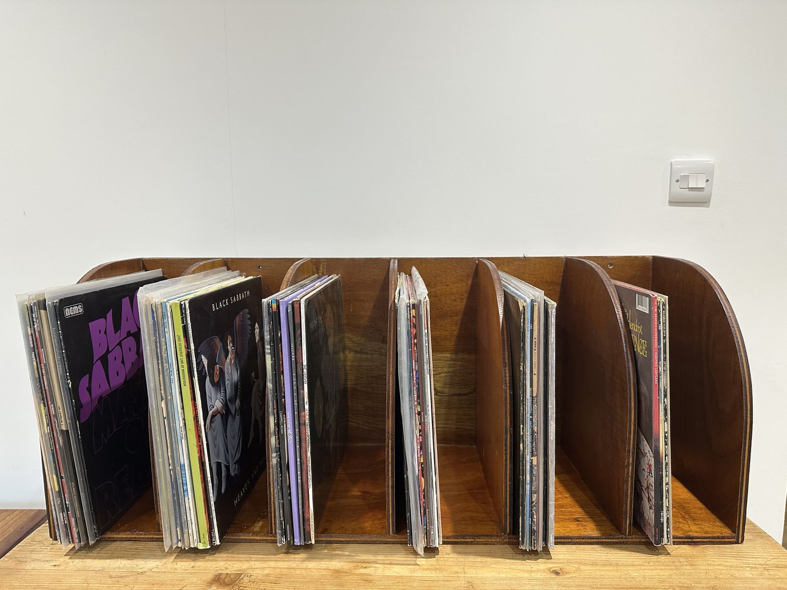 photo for sale Mid Century Vinyl Storage Wall Unit Vintage Floating Record Lp Holder