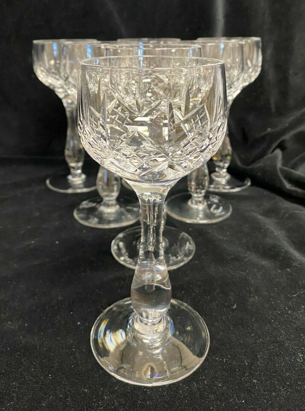 Set  7 X Stuart Crystal 'Glengarry' White Wine Hock Glasses photo for sale