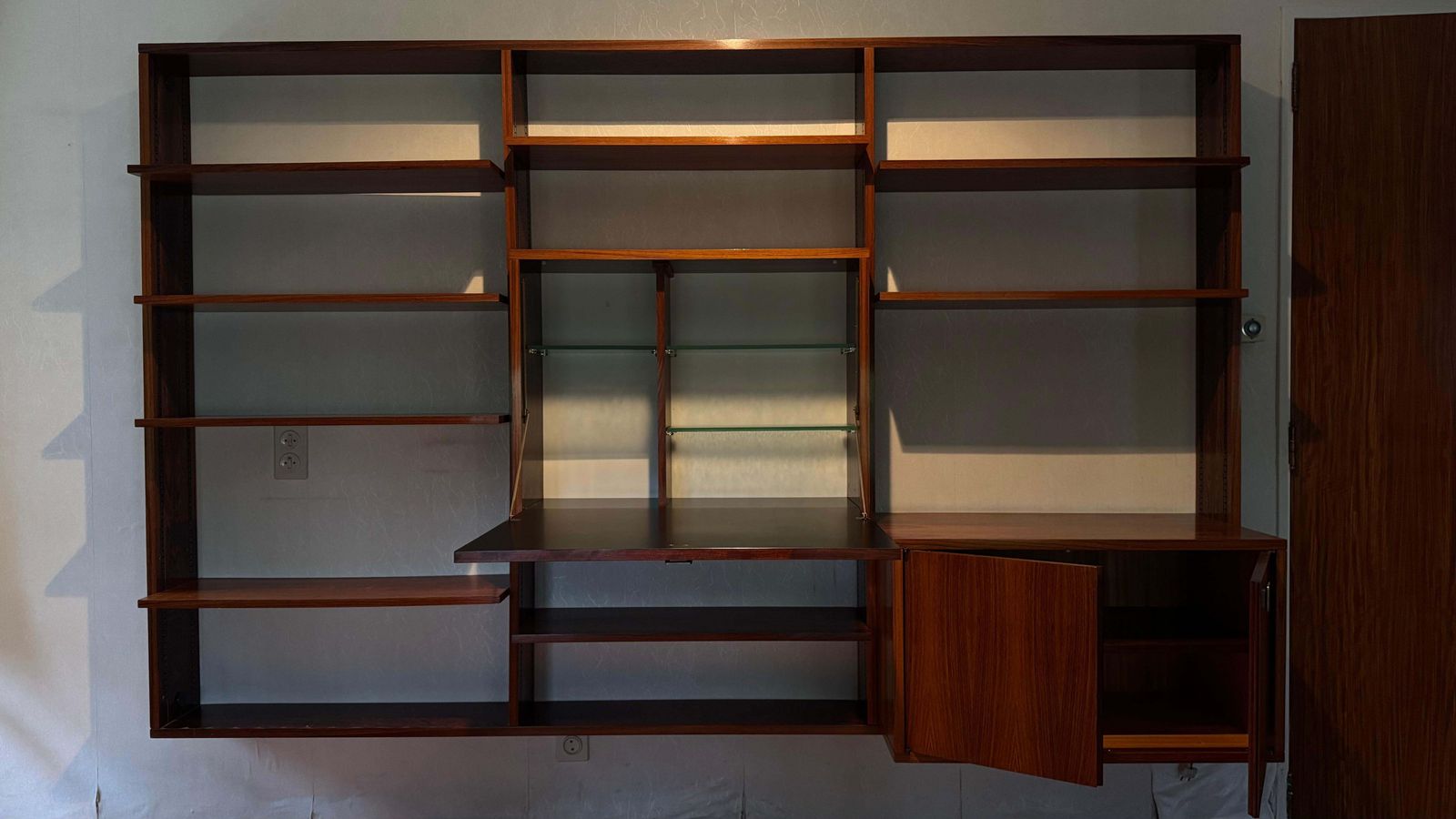 Wall Unit, Book Shelve Designed By Alfred Hendrickx For Belform, Belgium 1960s photo buy