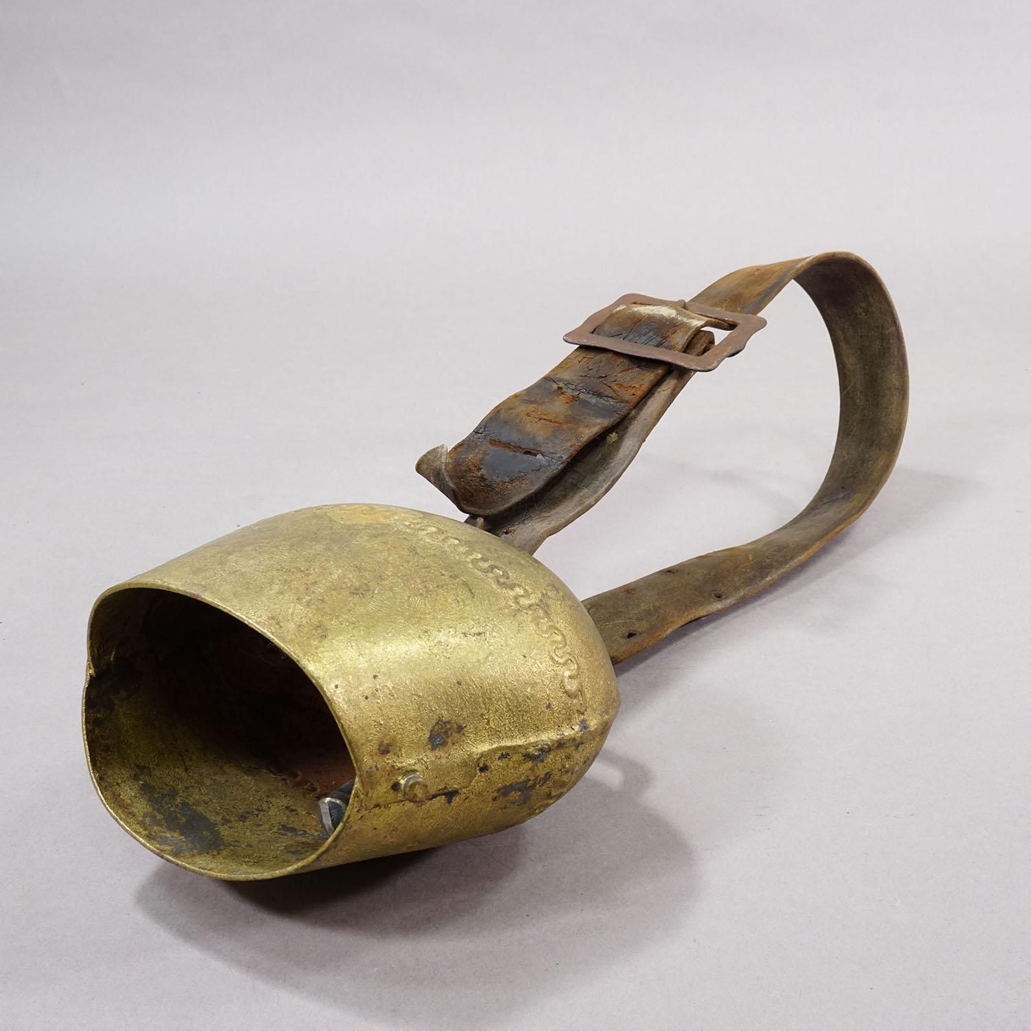 Antique Handforged Cattle Bell Made In Switzerland Ca. 1900s photo furniture