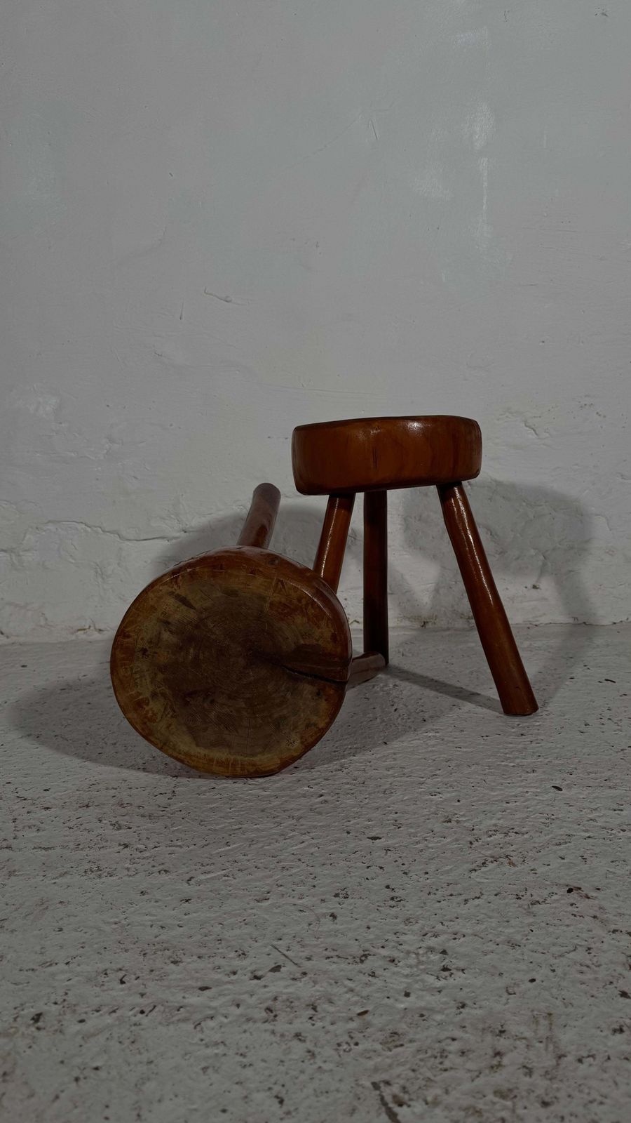 Wabi Sabi Tripod Stools, France 1960s, Set Of Two. photo 1207.0