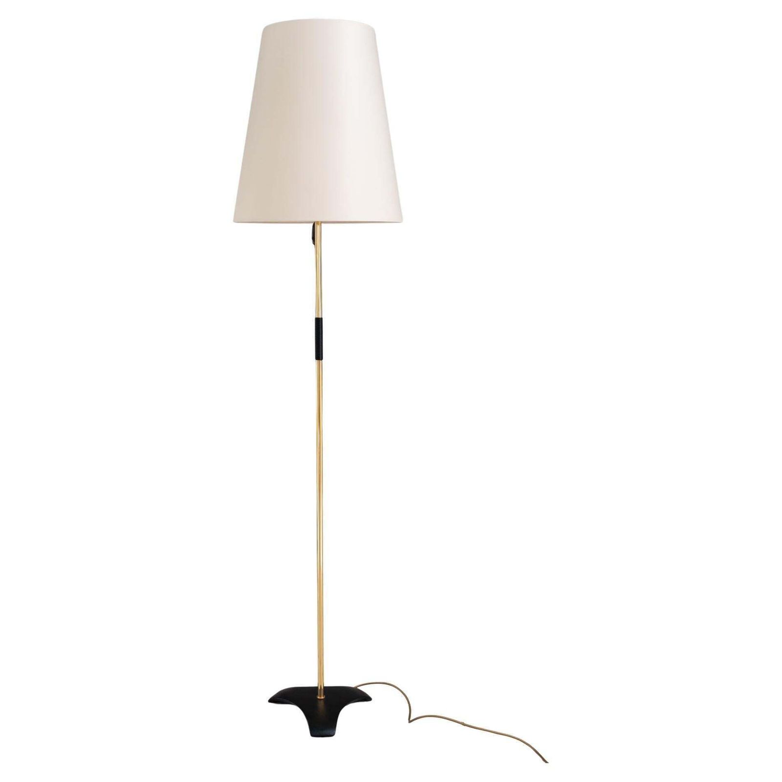 Rupert Nikoll Floor Lamp With Fabric Shade Vienna Around 1950s