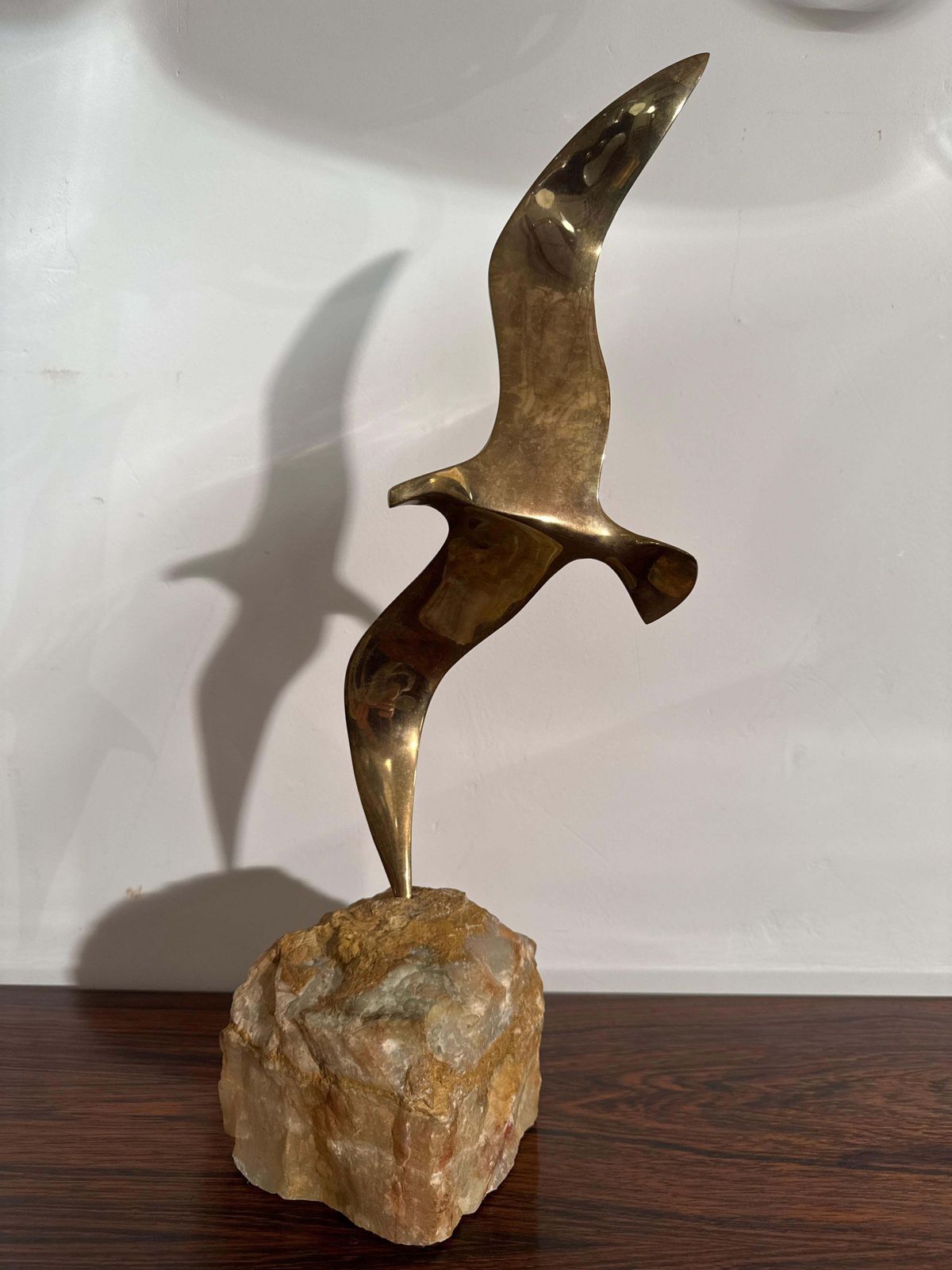 photo for sale Flying Bird Sculpture By Curtis Jeré, 1970s