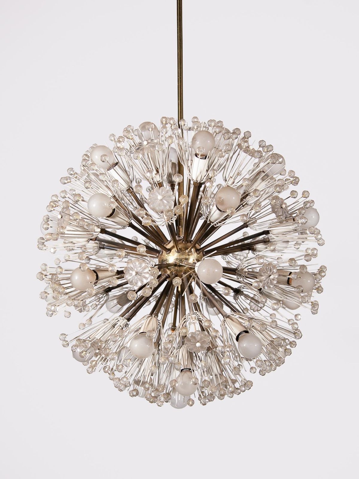 Brass And Glass Large Snowflake Chandelier By Emil Stejnar For Rupert Nikoll photo furniture