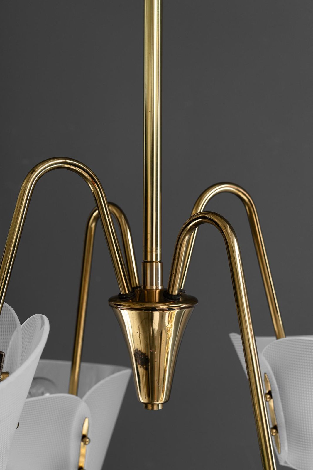 Rupert Nikoll Chandelier With Lucite Shades Vienna Around 1960s photo vinterior