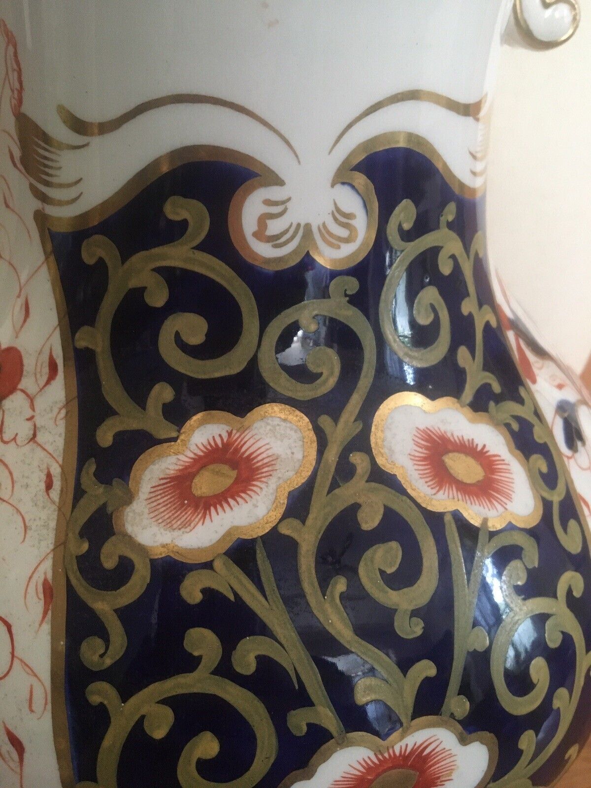 Large Victorian Longford  Imari Jug/Vase Antique Bulbous Handled Vase photo for sale