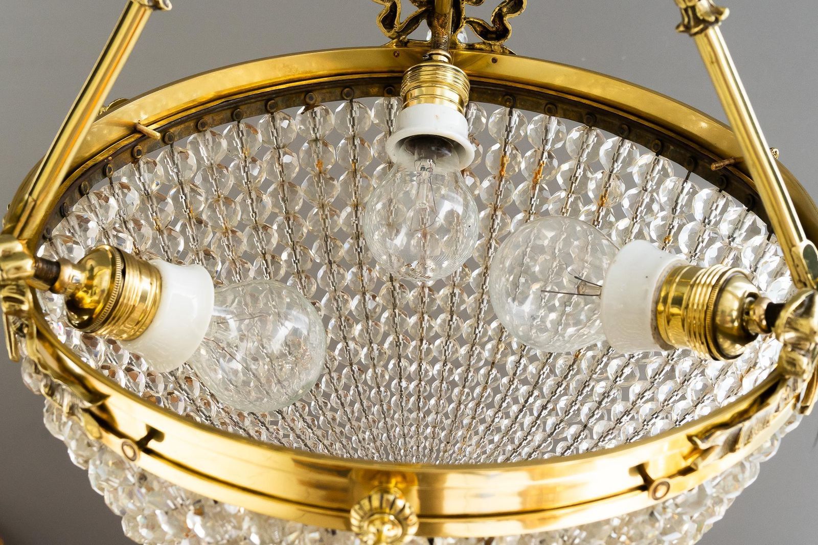 Historistic Crystal Basket Chandelier Vienna Around 1890s photo 2319.0