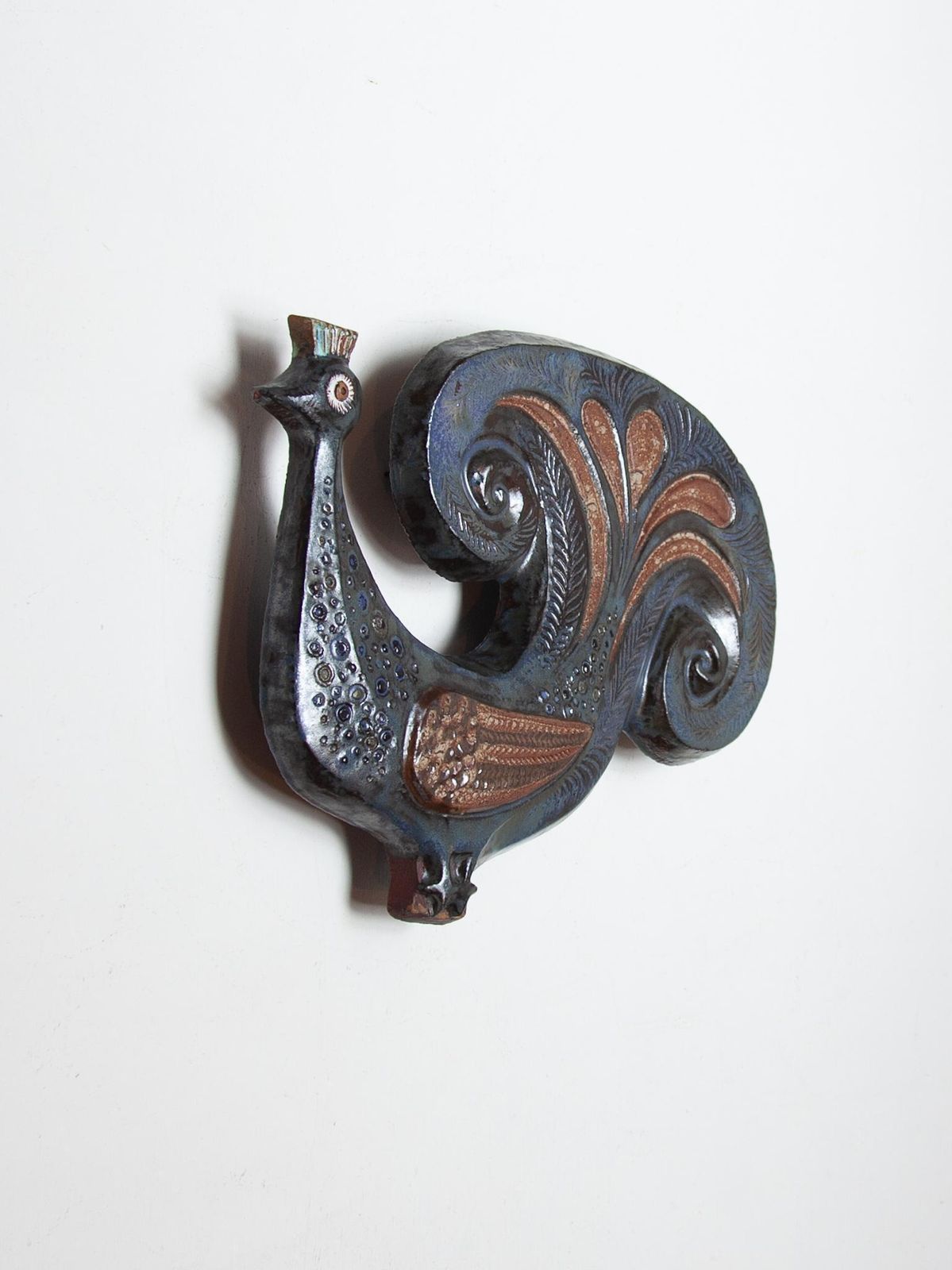 Large Ceramic Peacock Designed By Elie Van Damme, 1960s, Belgium photo for sale