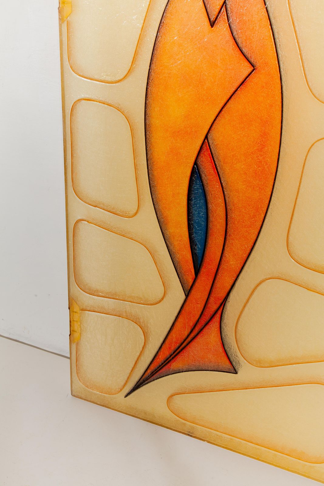Set Of Two Fiber Glass Interior Doors With Stylized Figure, 1970s, Belgium photo 6669.0