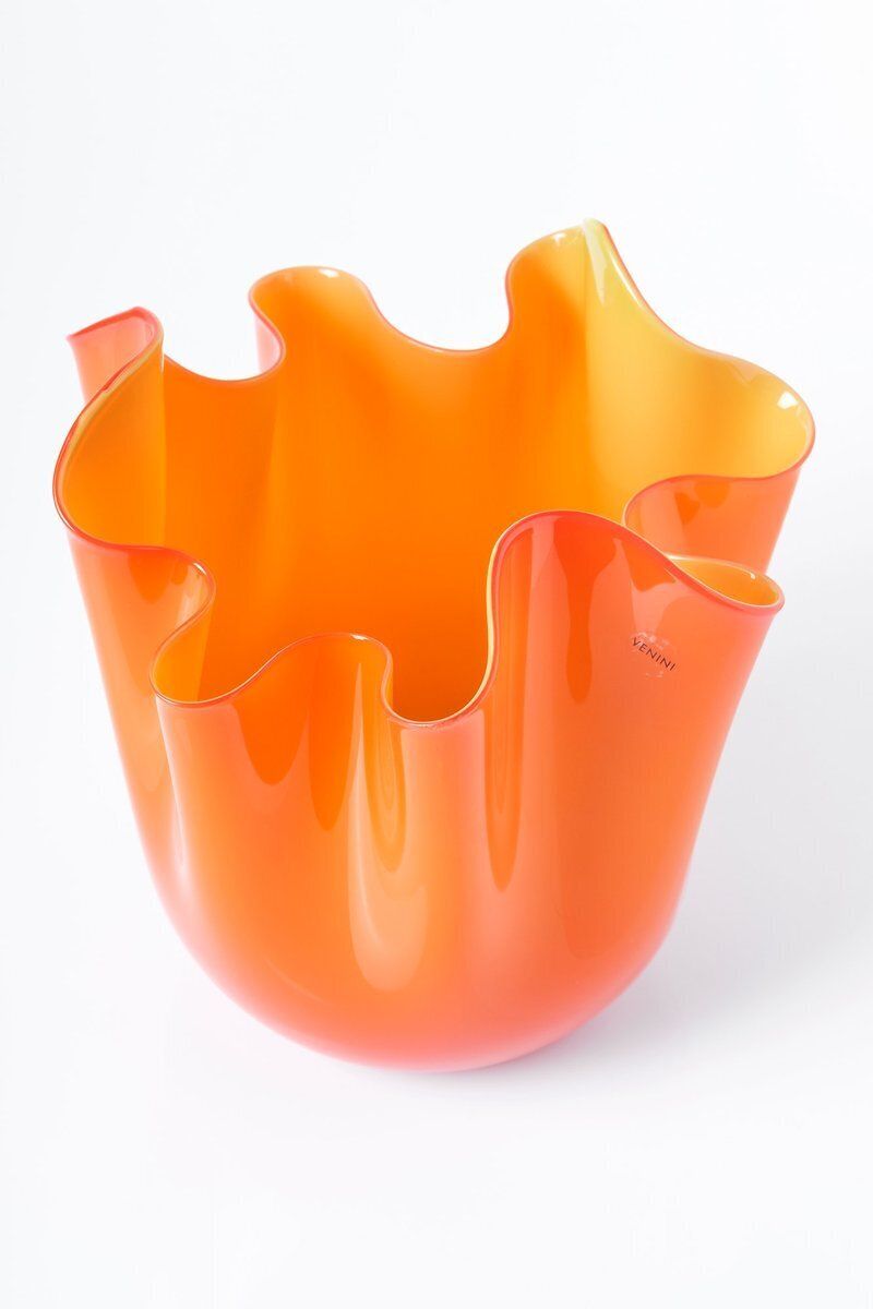 Murano Glass Fazzoletto Vase By Fulvio Bianconi For Venini, Italy, 2006