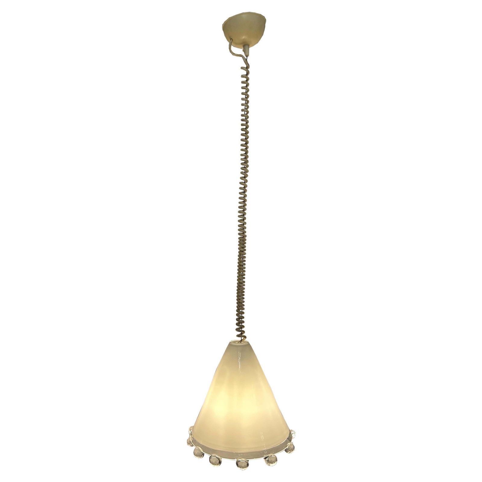 Shy Princess, Lovely Murano Pendant By Leucos, 1970's