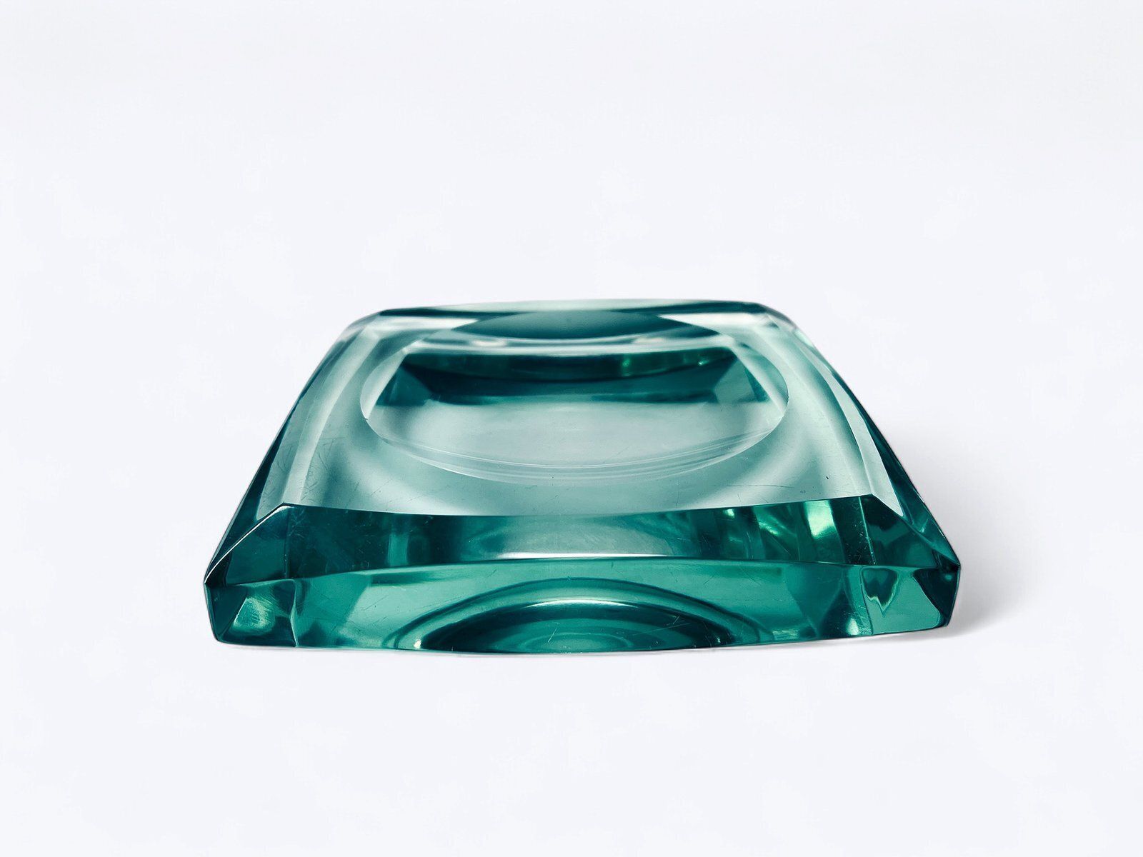 Crystal Glass Vide Poche Attributed To Fontana Arte, Italy photo furniture