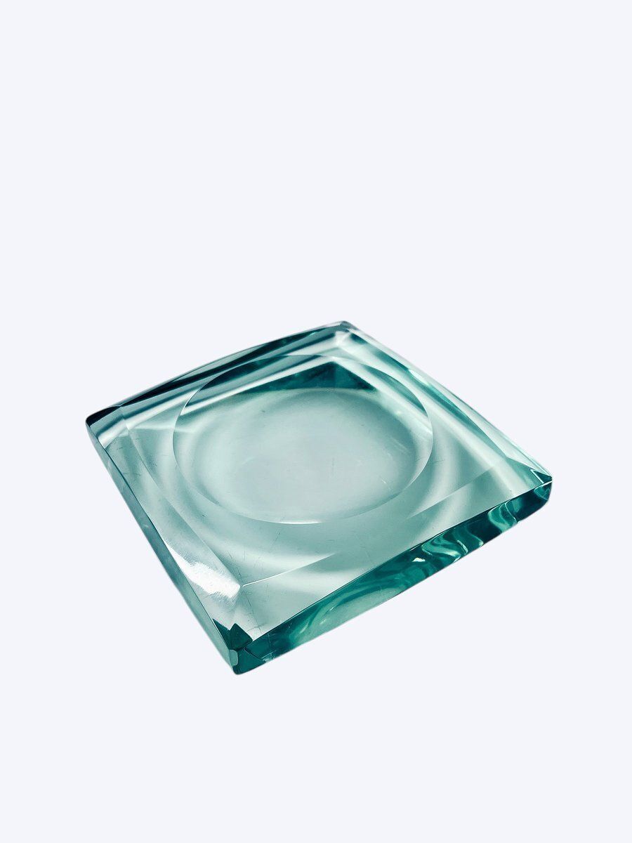 Crystal Glass Vide Poche Attributed To Fontana Arte, Italy photo Home Decor