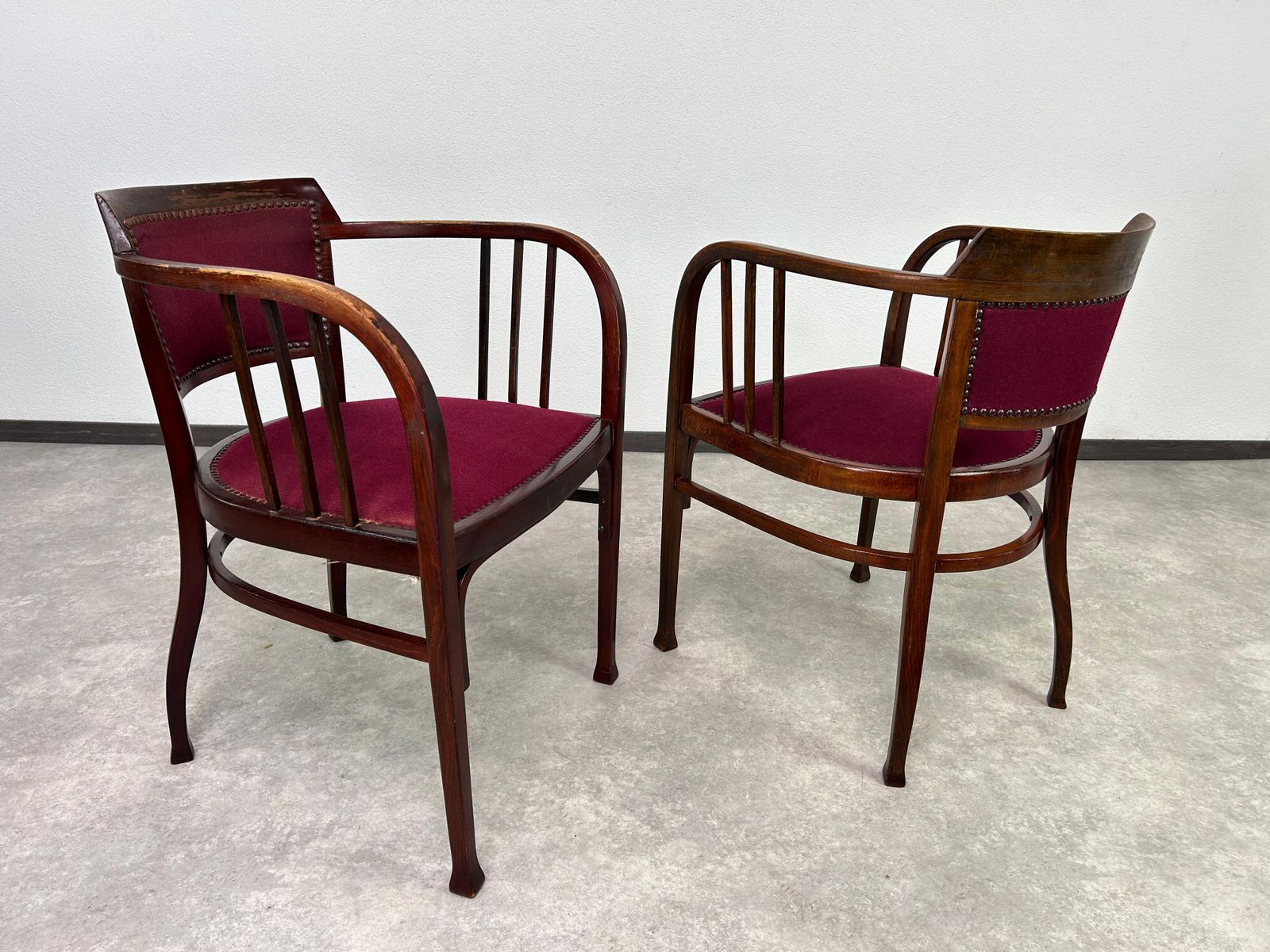 Secession Armchairs No.6513 By Otto Wagner photo for sale