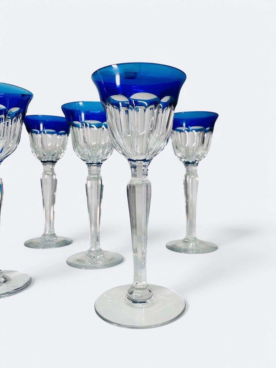 Crystal Champagne Glasses From Val Saint Lambert, Set Of 6 photo Home Decor