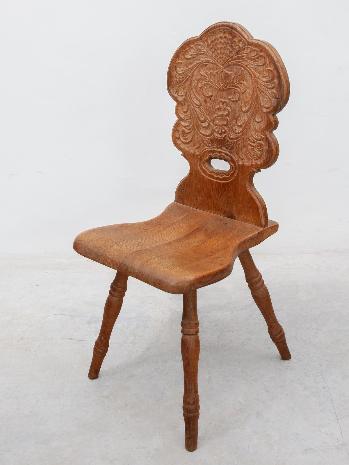 2442.0 A Brutalist Folk Art Alpine Set Of Four Chairs, France, 1930s photo