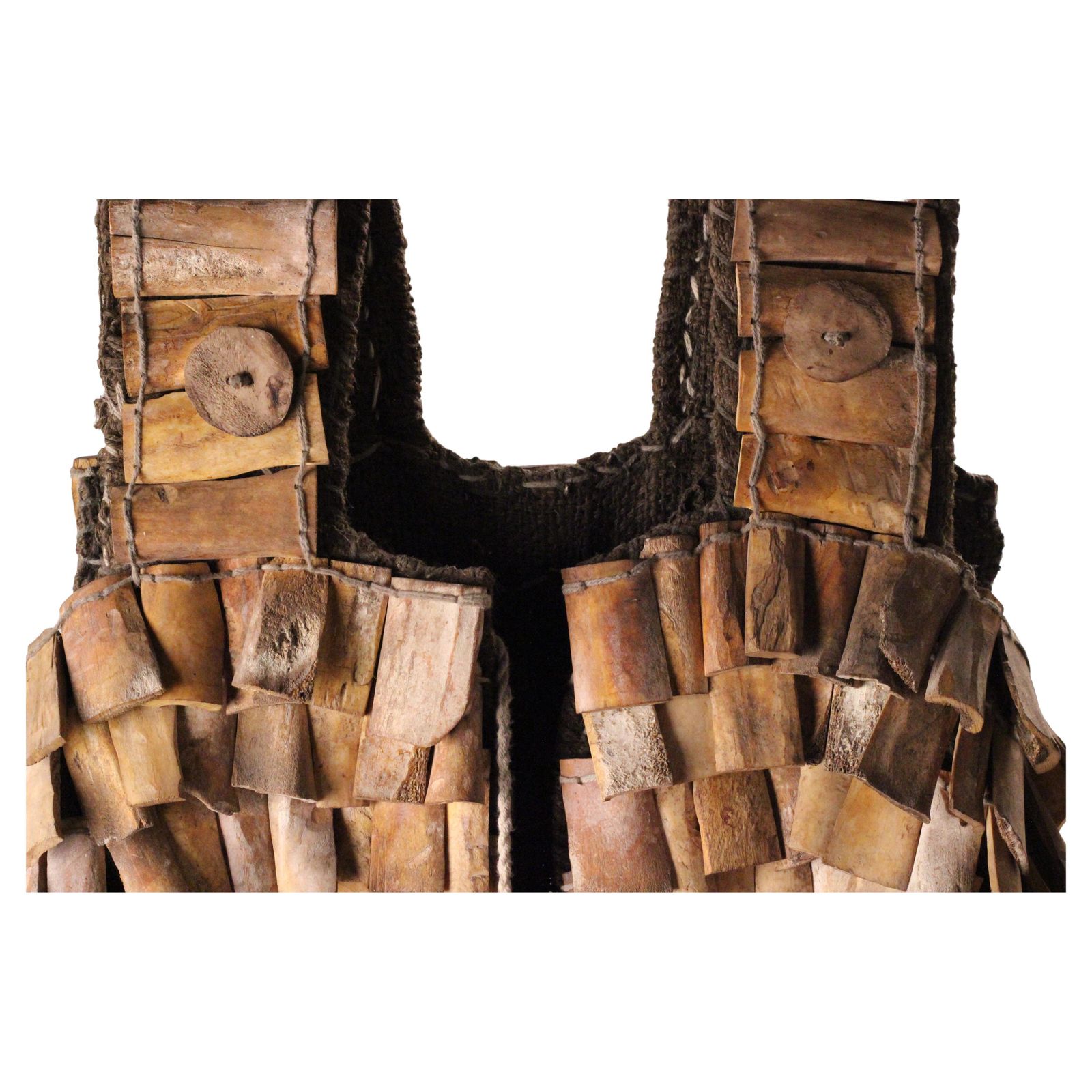 Indonesian Wild Boar Hunting Vest, Carved Bone Armour, Lombok, Mid 20th Cent photo 2904.0