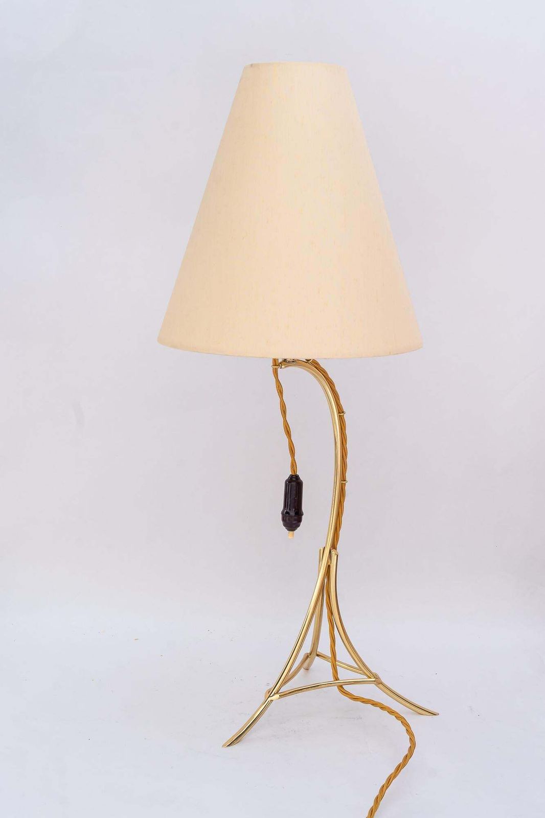 Big Table Lamp With Fabric Shade By Rupert Nikoll Vienna Around 1950s photo furniture