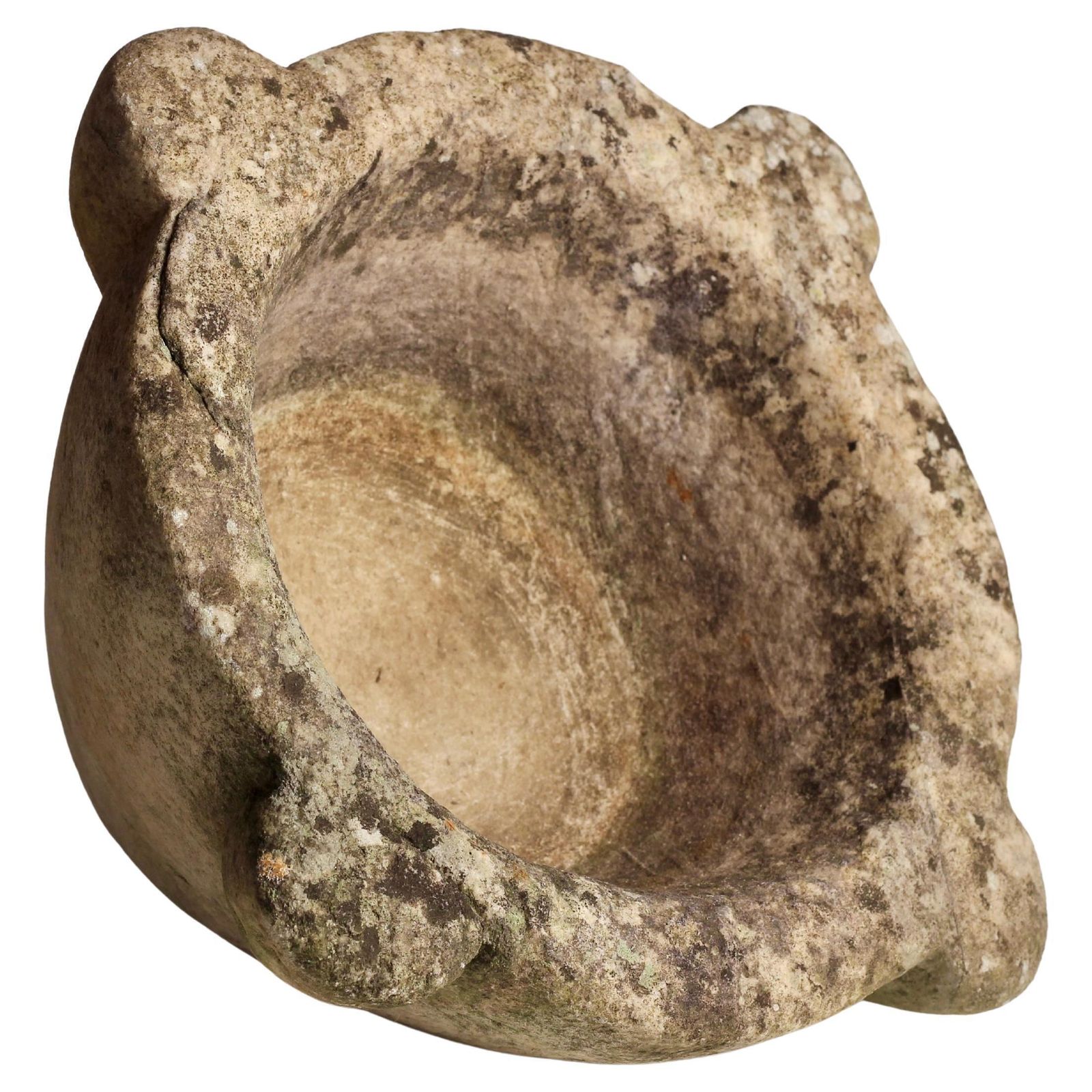 photo furniture Antique English Marble Mortar Bowl – Hand Carved Kitchen & Apothecary Vessel