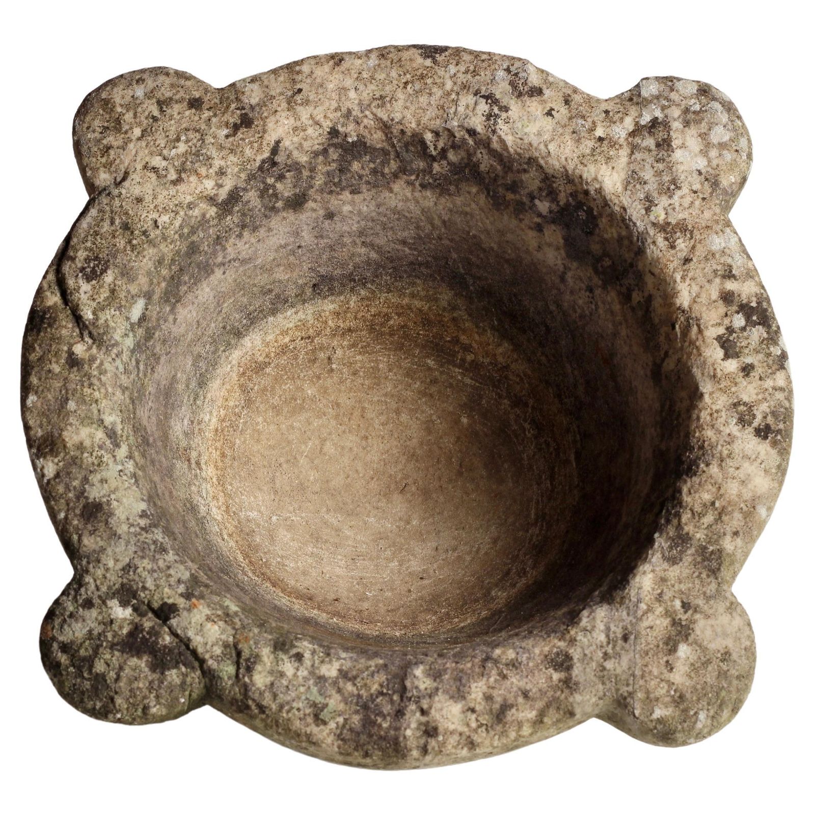 571.0 Antique English Marble Mortar Bowl – Hand Carved Kitchen & Apothecary Vessel photo