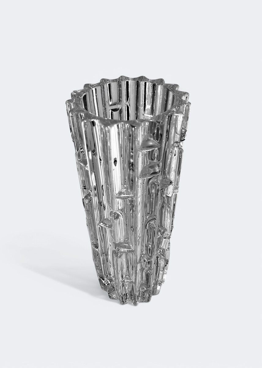 Czech Glass Vases By Frantisek Vizner For Sklo, 1960s, Set Of 2 photo for sale