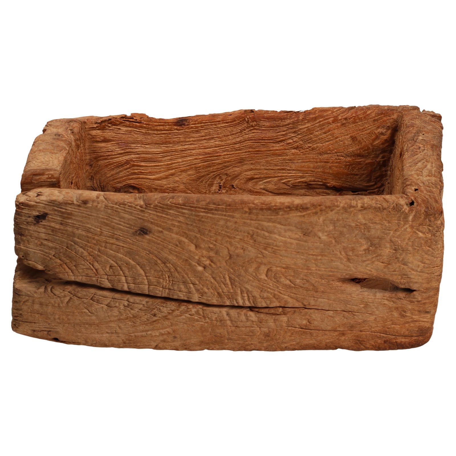 Home Decor Wabi Sabi Primitive Wooden Trough – Hand Carved Lombok Vessel photo