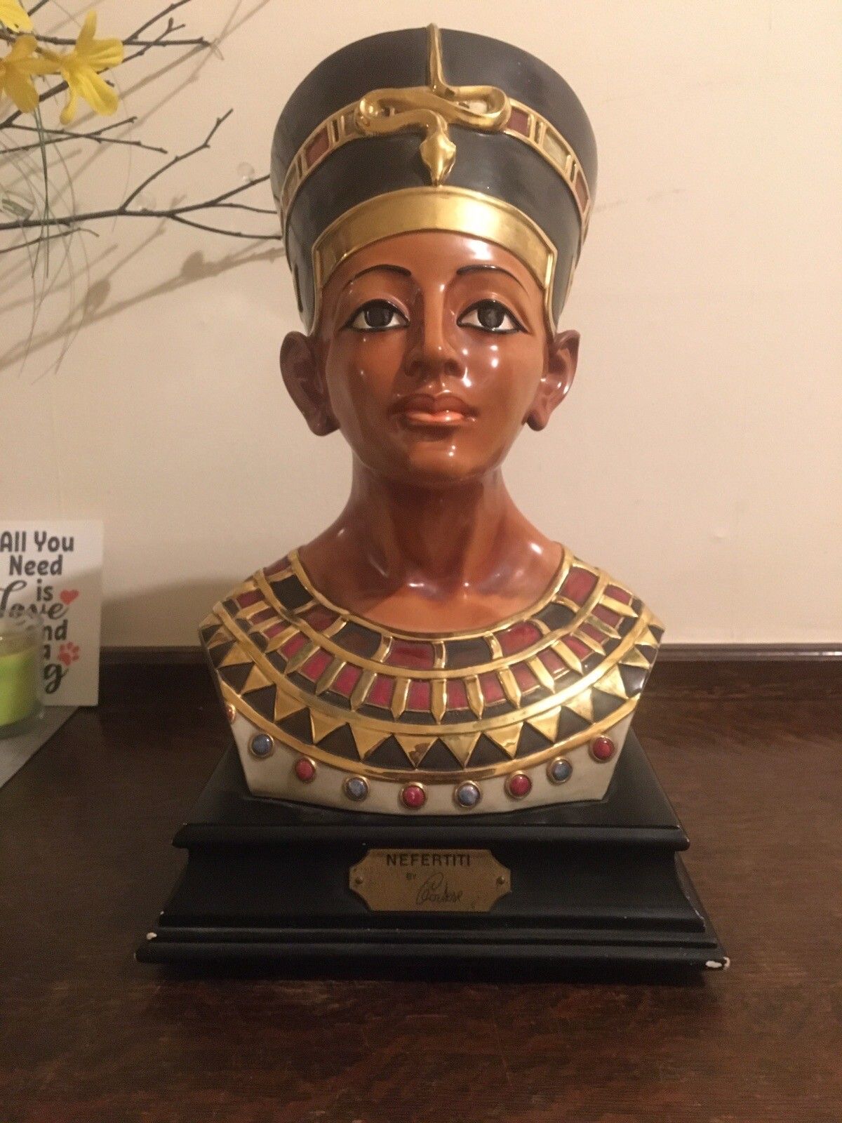 Capodimonte Italian Ceramic Nefertiti Bust Vintage G Cortese Vintage Sculpture photo vintage