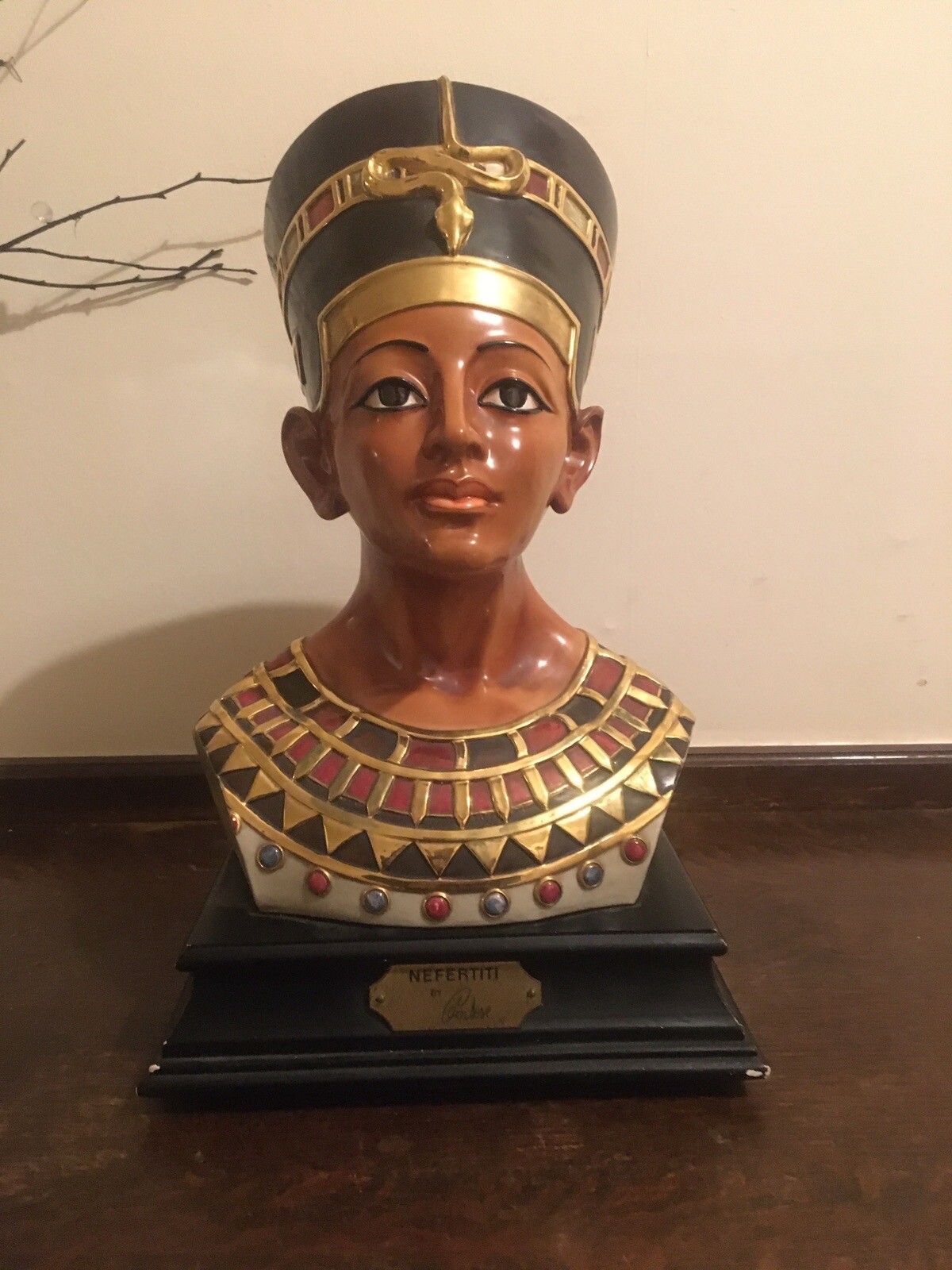 Art Capodimonte Italian Ceramic Nefertiti Bust Vintage G Cortese Vintage Sculpture photo