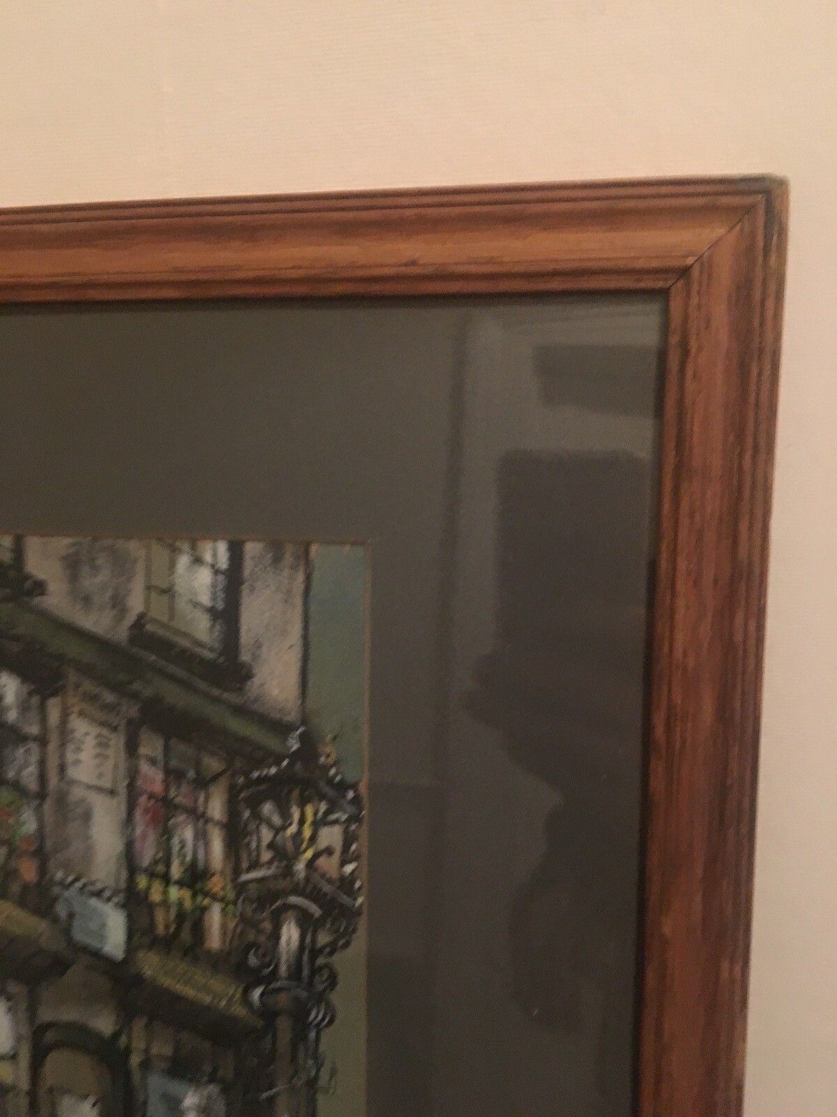 photo for sale E Joyce Stone Original Painting Gouache 1972 Bristol Oak Framed Large