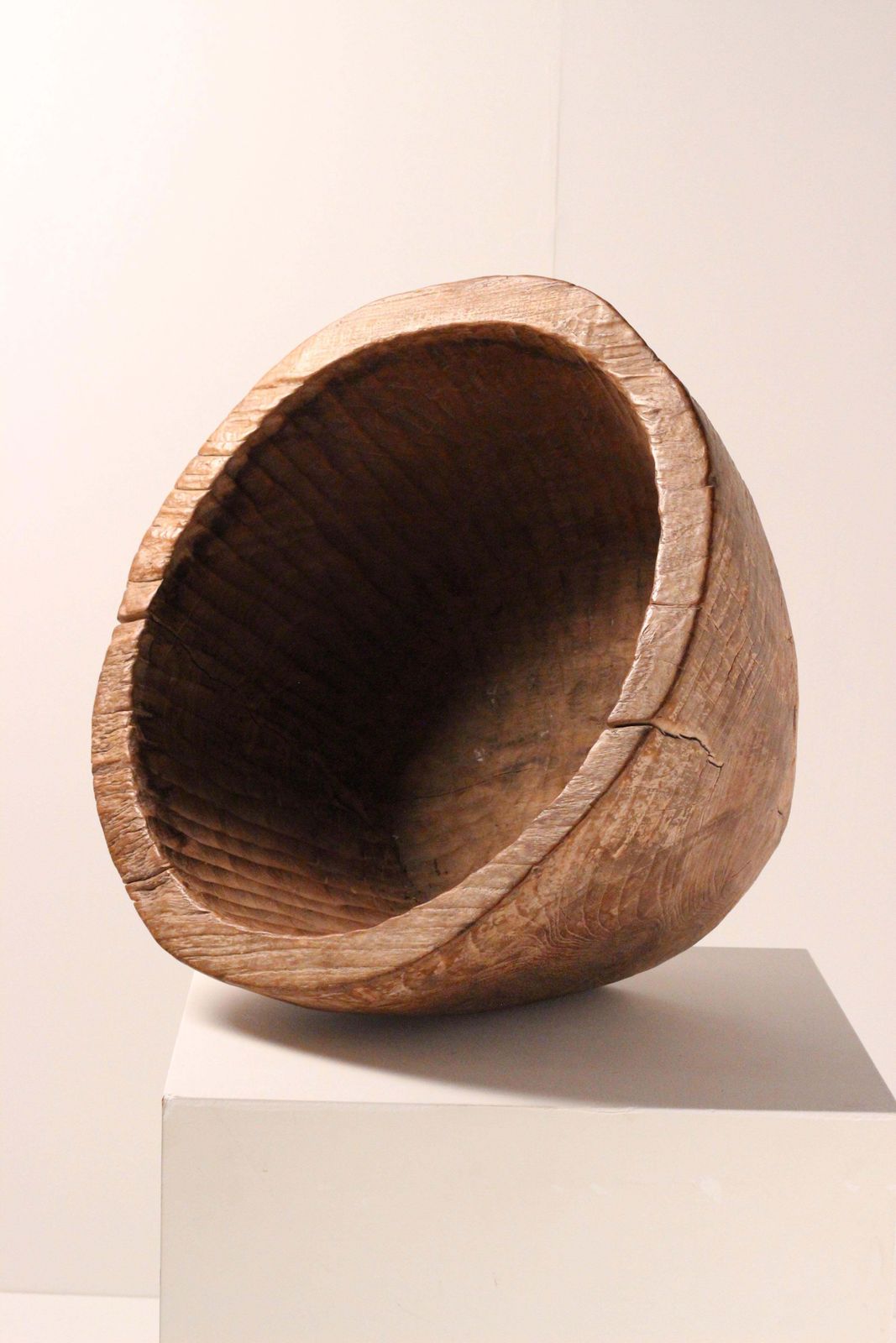 photo furniture Wabi Sabi Vintage Wooden Bowl, Lombok, Organic Sculptural Centerpiece