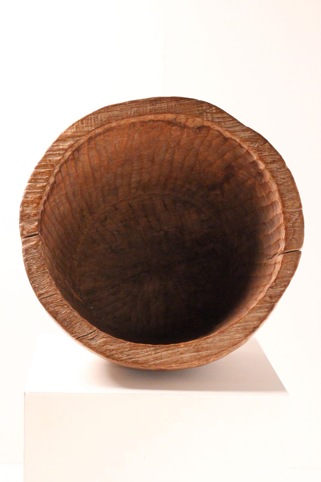photo for sale Wabi Sabi Vintage Wooden Bowl, Lombok, Organic Sculptural Centerpiece