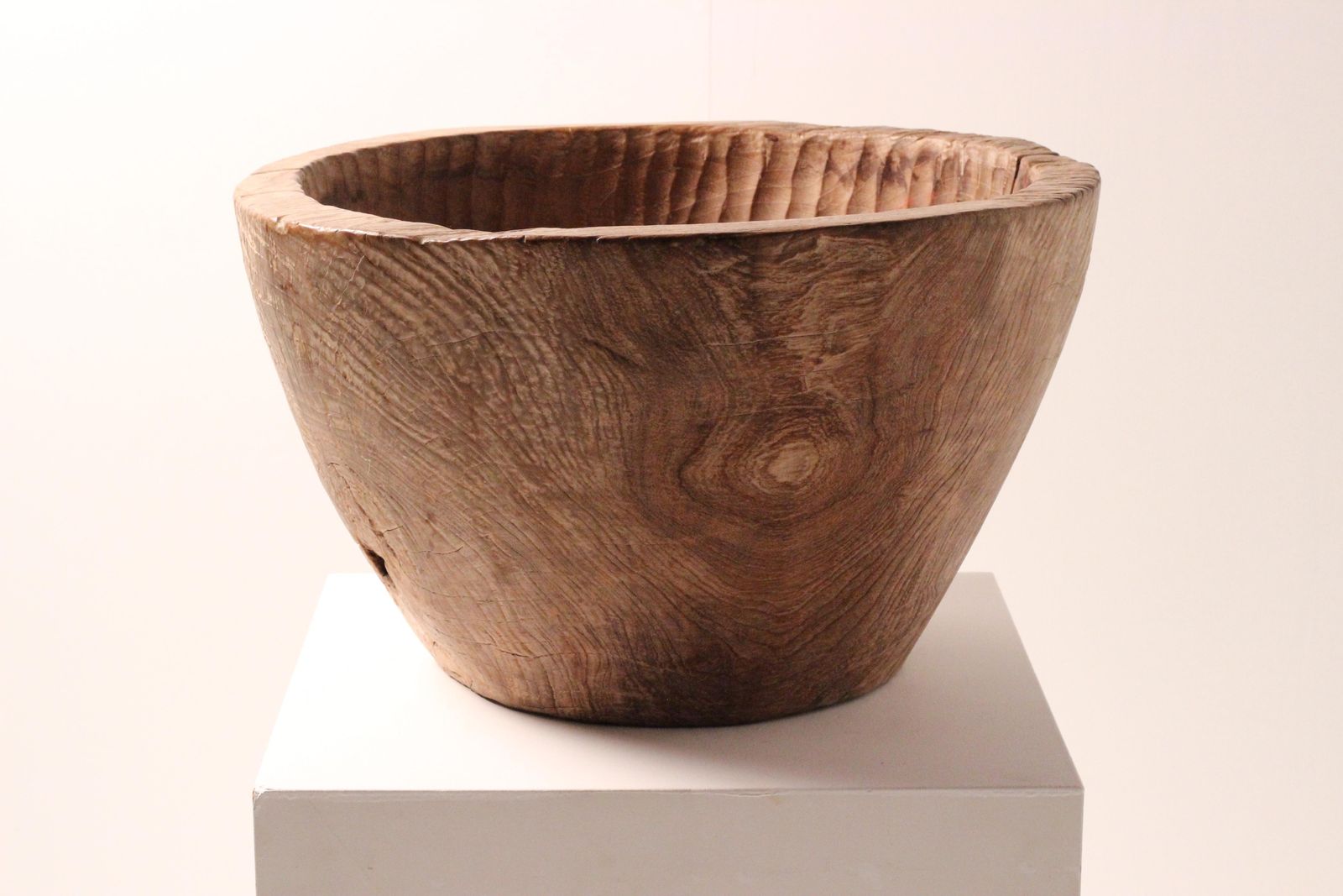 Home Decor Wabi Sabi Vintage Wooden Bowl, Lombok, Organic Sculptural Centerpiece photo