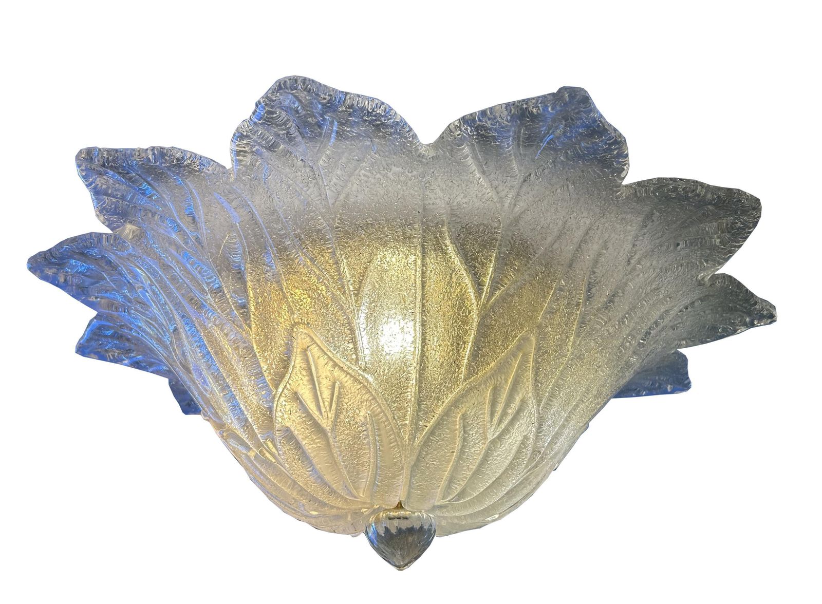 1957.0 Ice Queen, Murano Glass Ceiling Light And Pair Of Sconces, 1980's photo